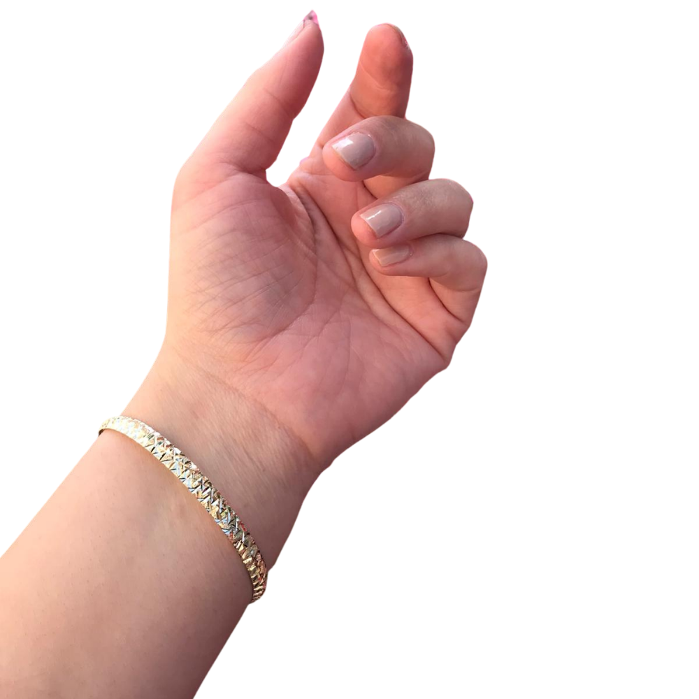 Designer Moroccan Stacking Bangle in 14k Gold