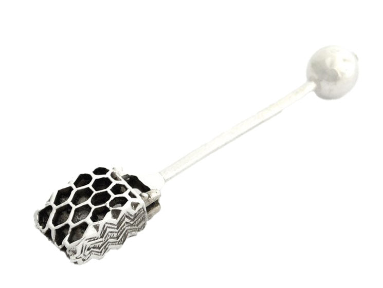 Sterling Silver Crown Beehive Honey Dish