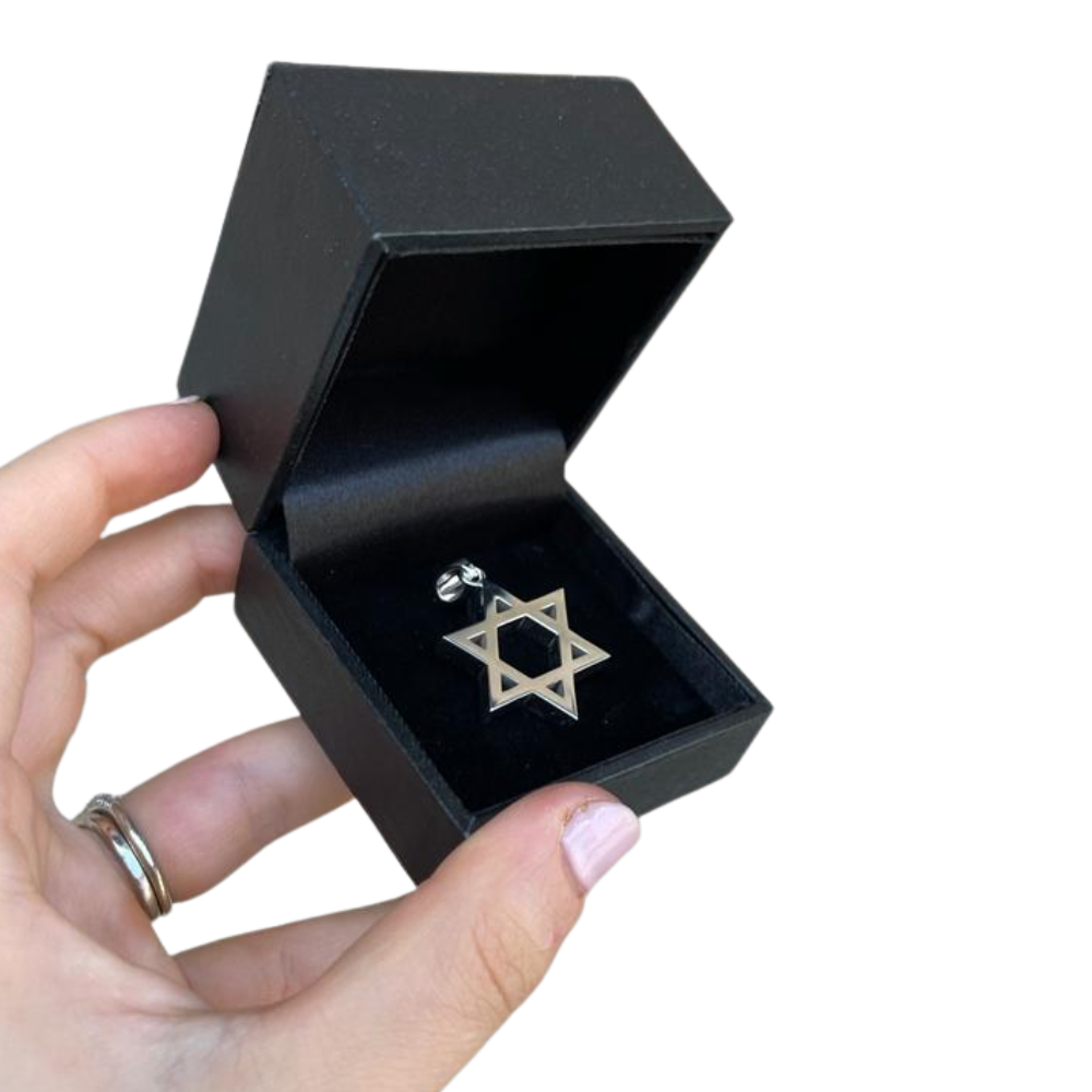 14k Gold Large Heavyweight Star of David Pendant
