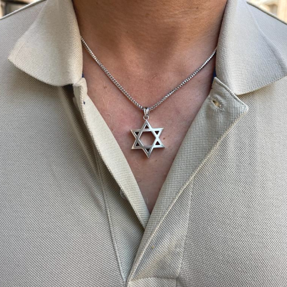 14k Gold Large Heavyweight Star of David Pendant