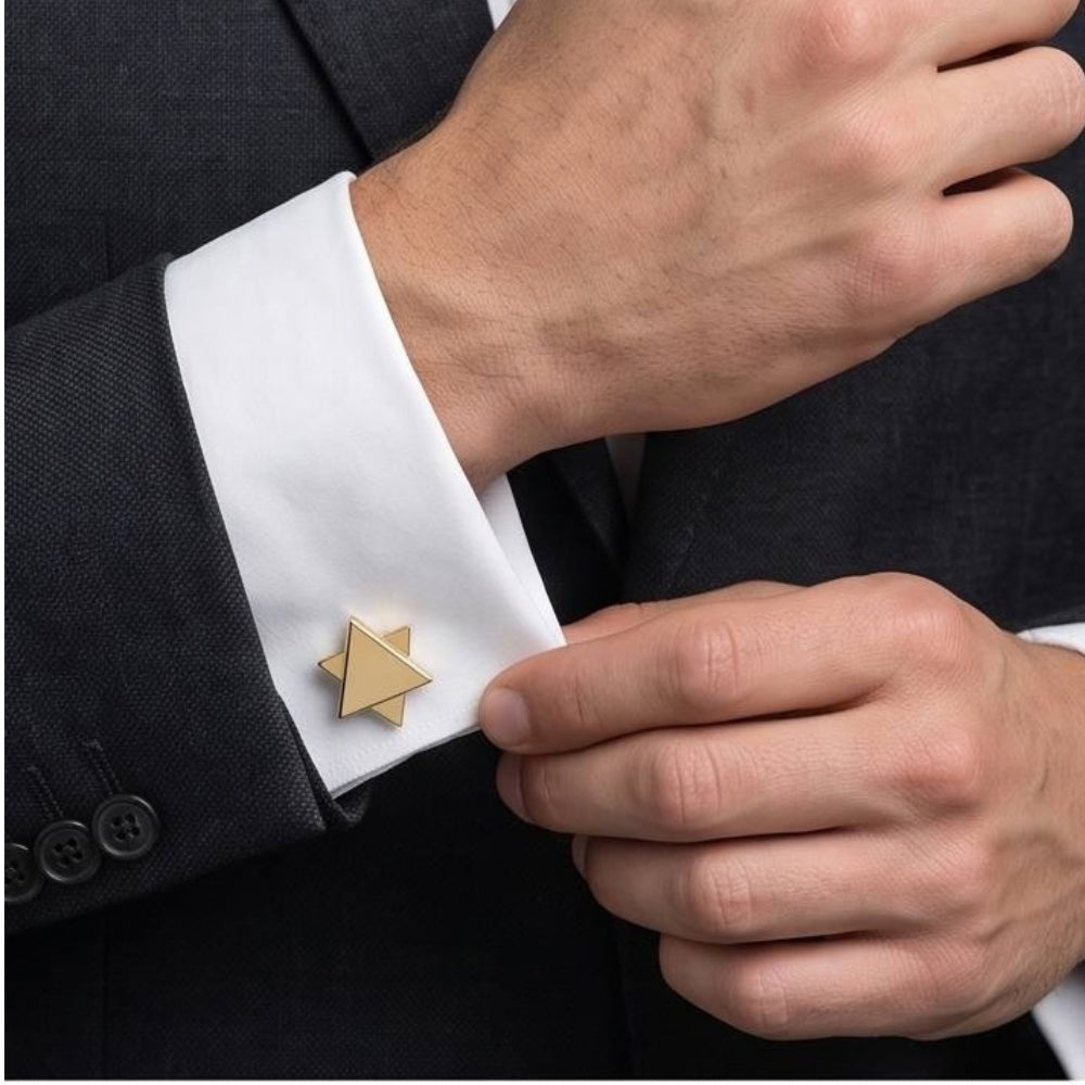 14k Gold Star of David Cufflinks