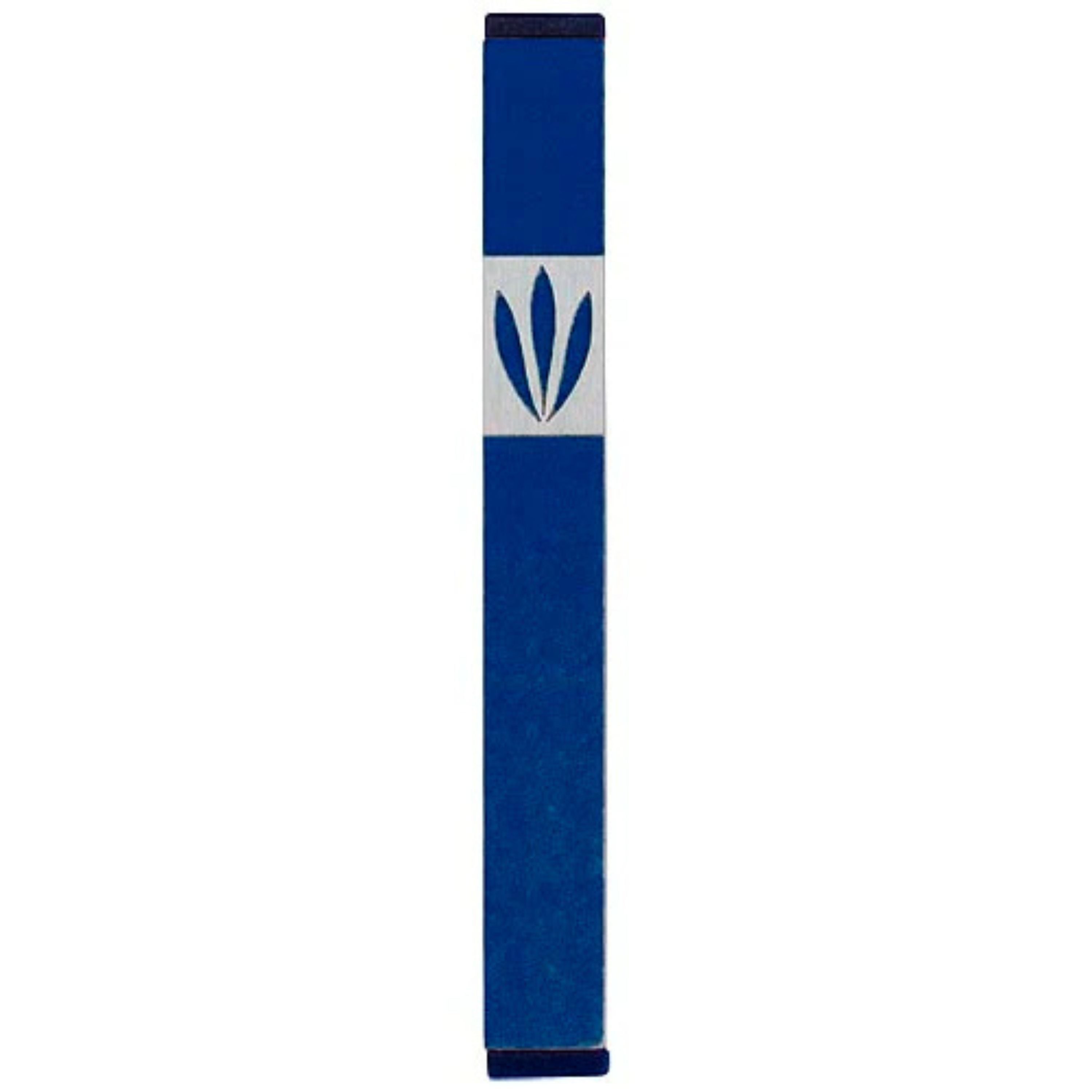 Shin Mezuzah With Leaves Design (Medium)