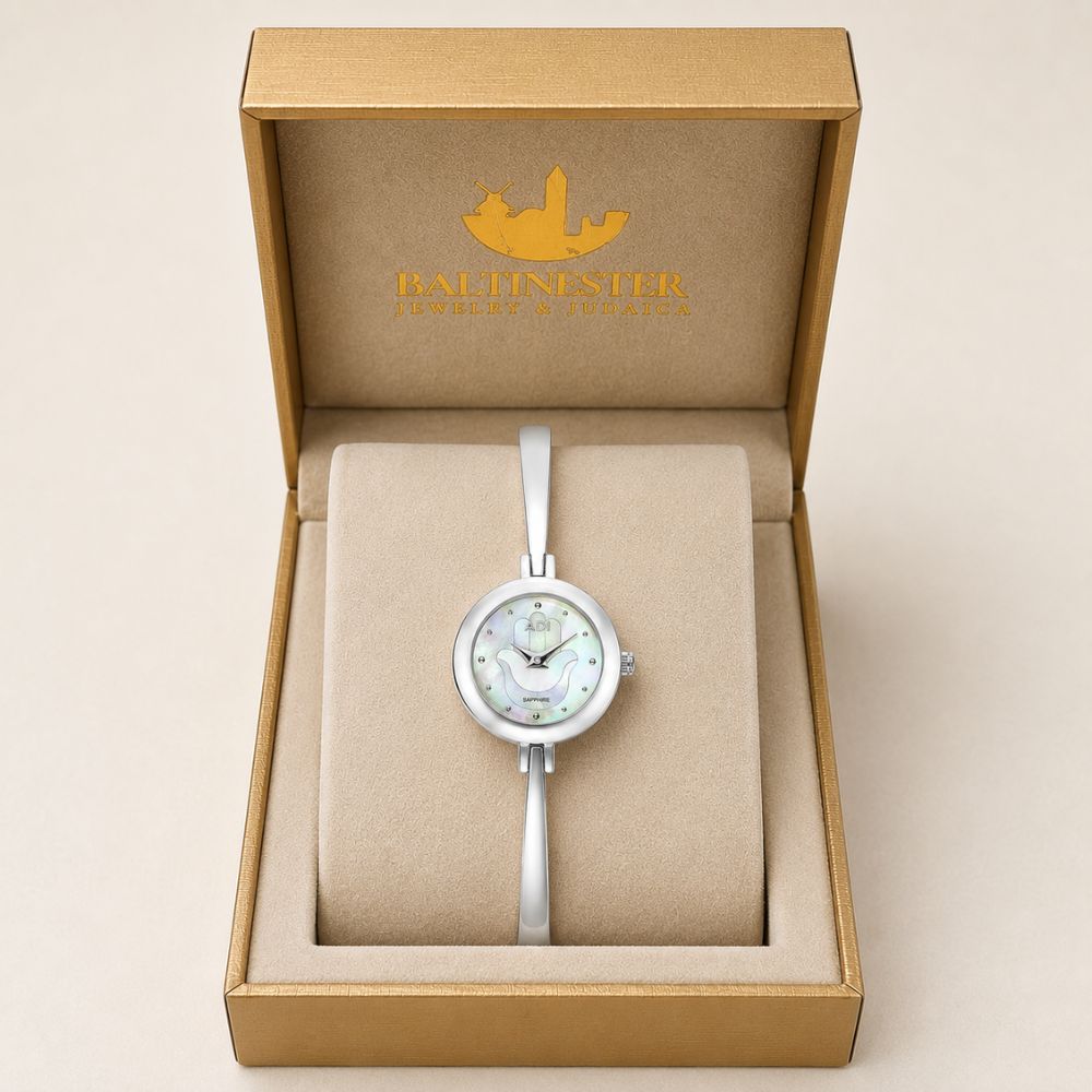 Women's Hamsa Stainless Steel Watch in Silver or Gold Tone