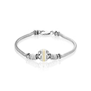 Silver and Gold Shema Kabbalah Bracelet