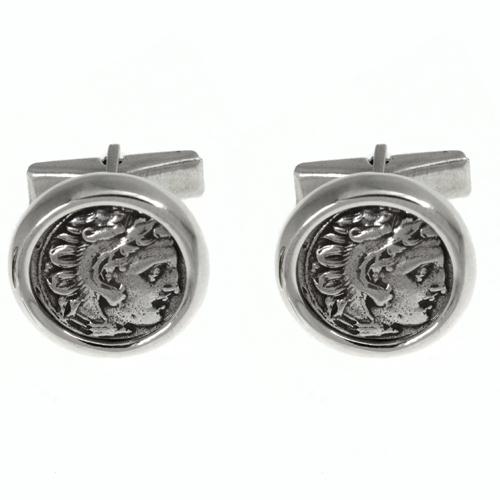 Alexander The Great Coin Cufflinks