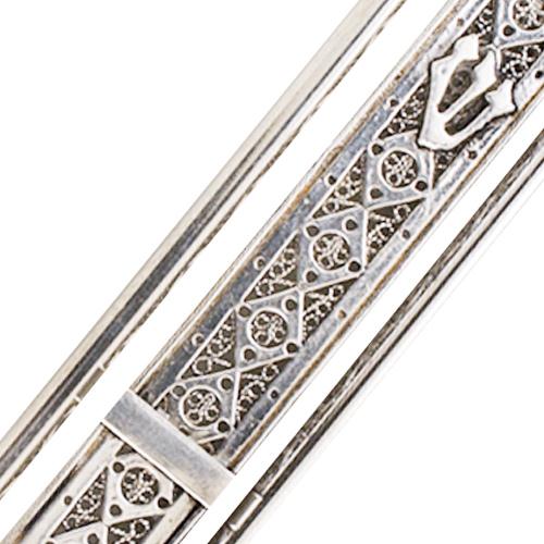 Sterling Silver Pillars Mezuzah Case