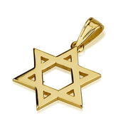 14k Gold Smooth Star of David Pendant
