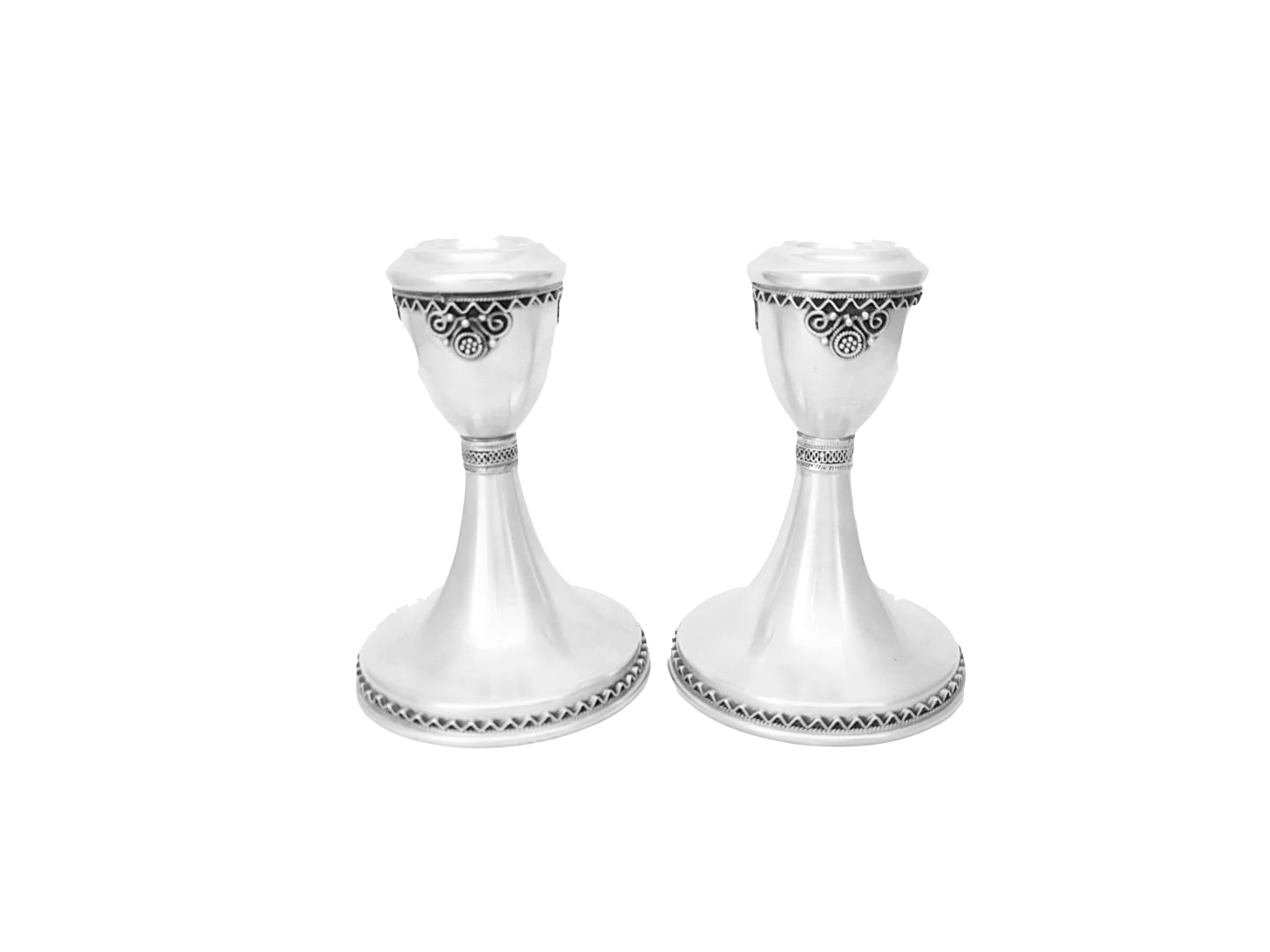 Candlesticks - Glossy Mini Sterling Silver