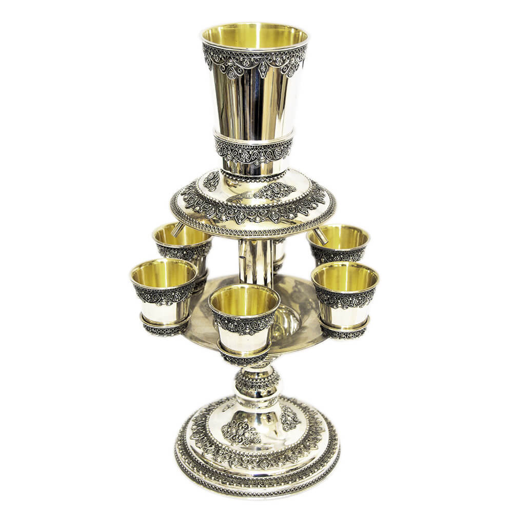 Sterling Silver Filigree Wine Fountain