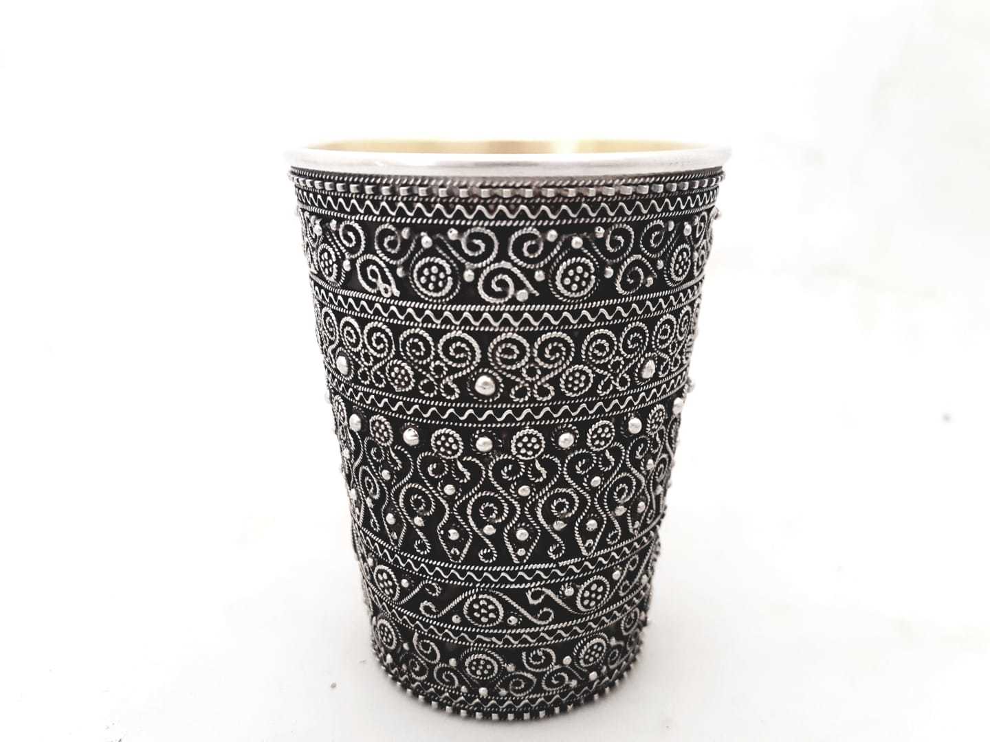 Full Filigree Sterling Silver Small Kiddush Cup