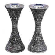 Beautiful Full Filigree Silver Candlesticks