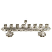 Sterling Silver Filigree Horizontal Hanukkah Menorah