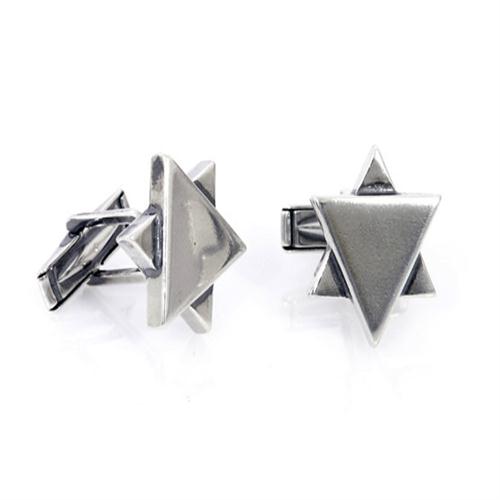 Sterling Silver Star of David Cufflinks