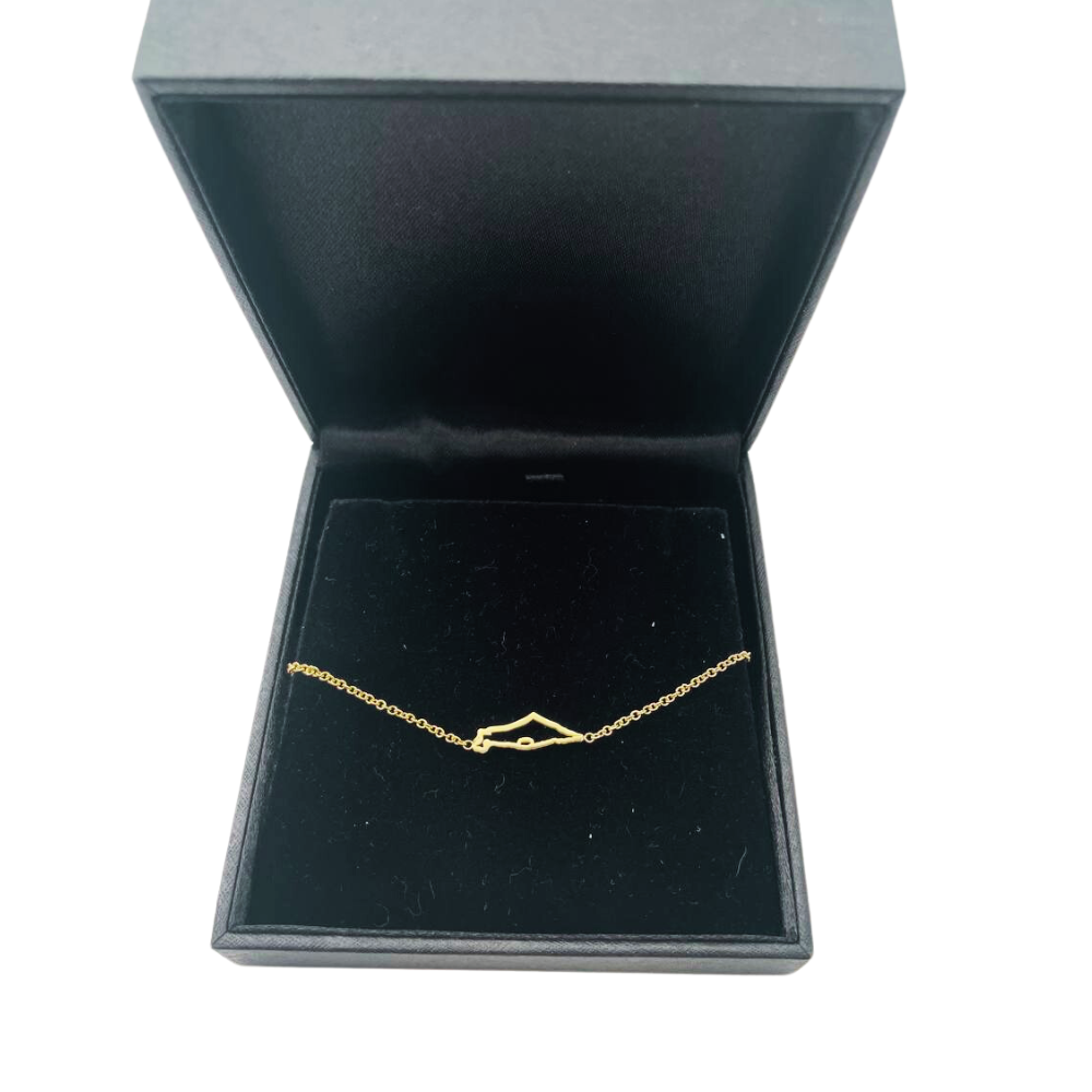 Map of Israel Chain Bracelet in 14K Gold