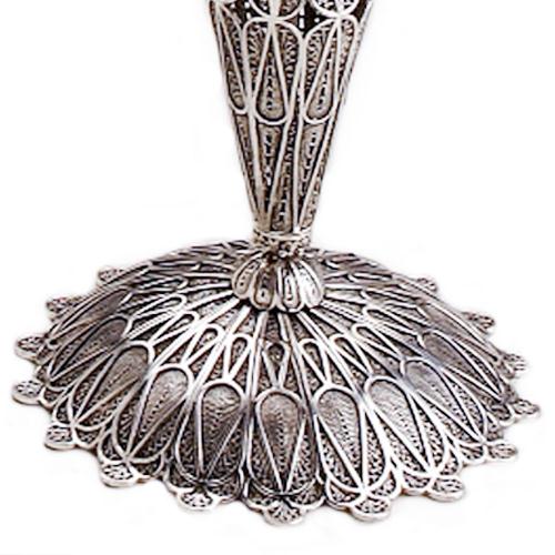 Sterling Silver Tall Filigree Candlesticks
