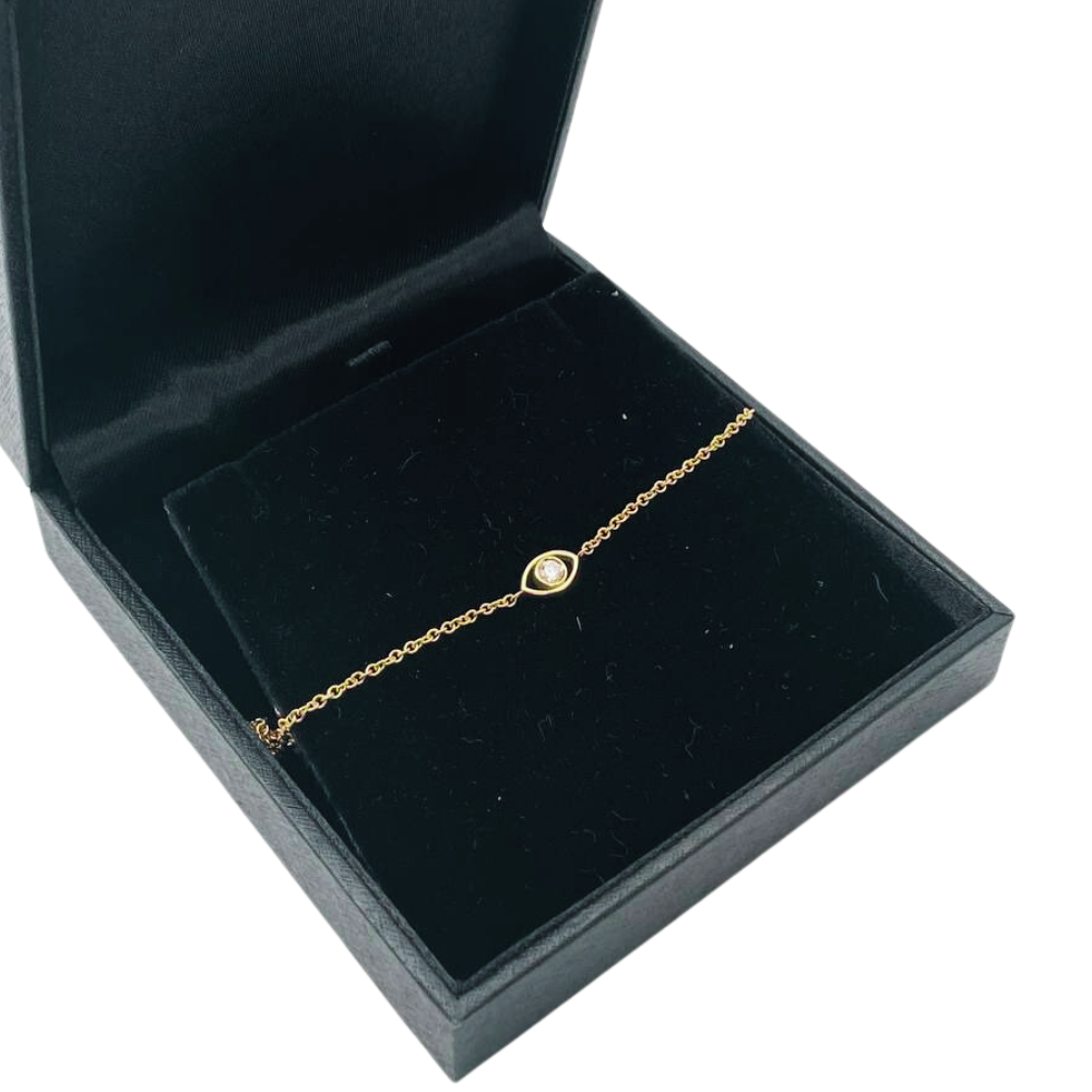 Evil Eye Chain Bracelet in 14K Gold
