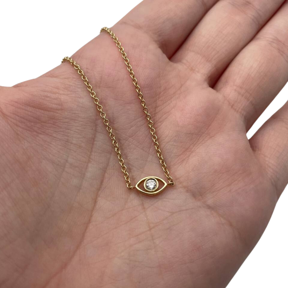 Evil Eye Chain Bracelet in 14K Gold