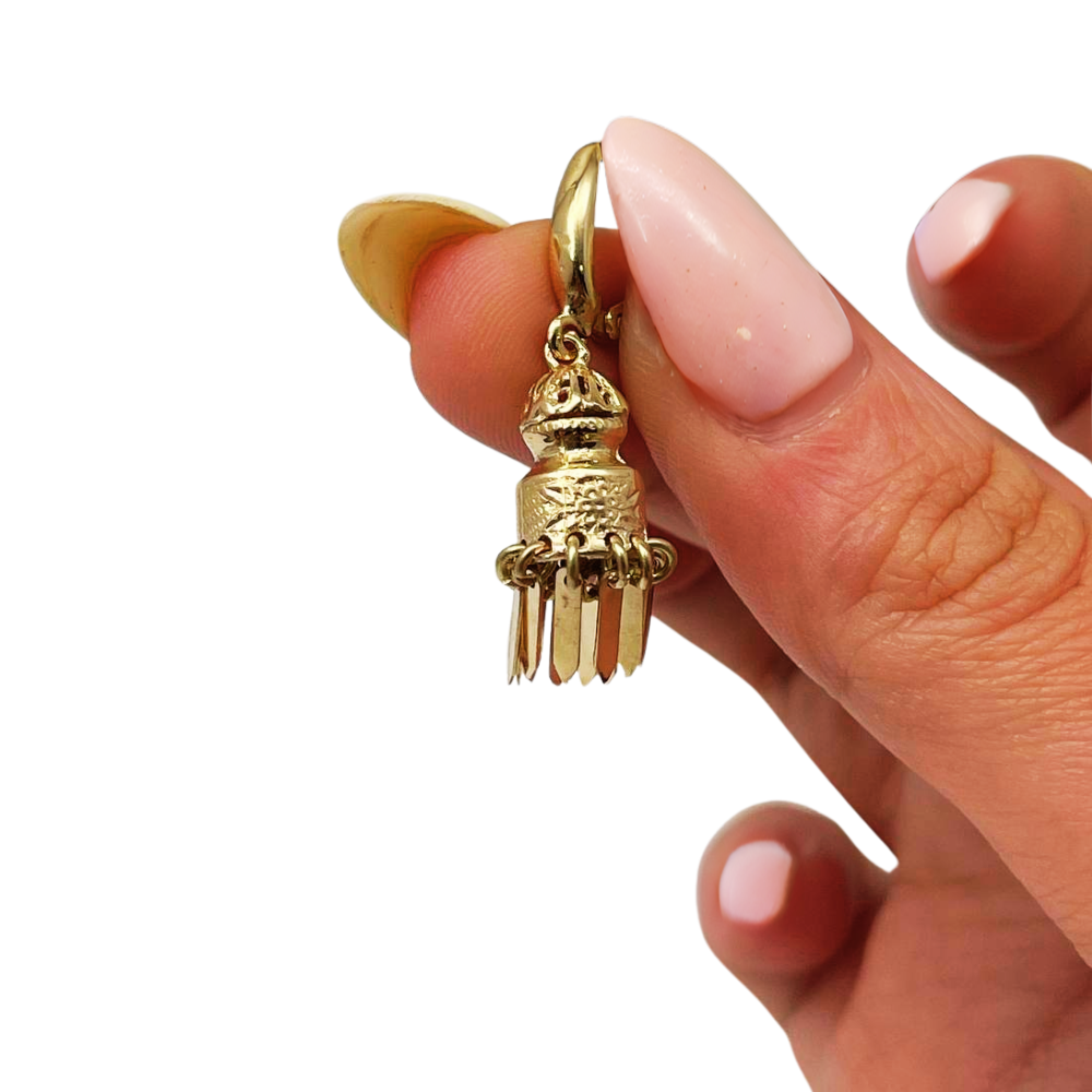 Chandelier Filigree Dangle Earrings in 14K Gold