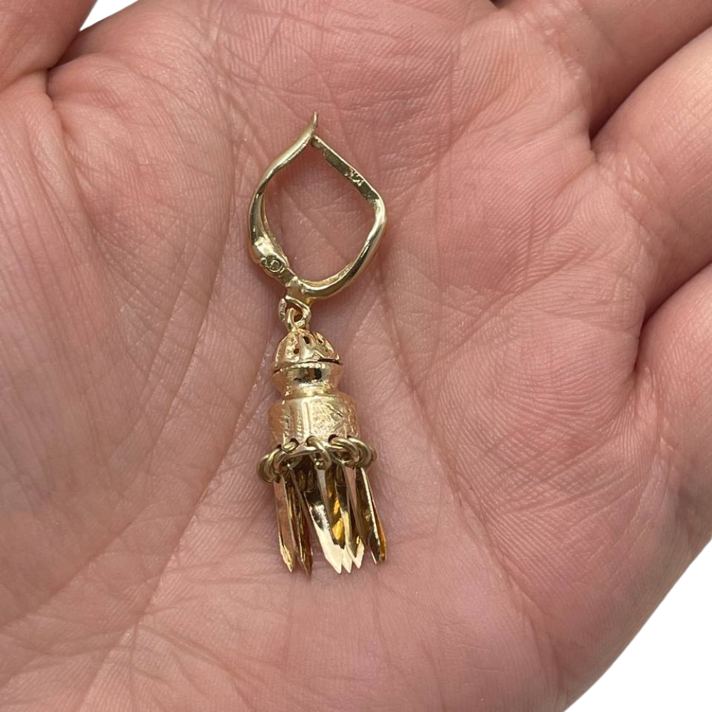 Chandelier Filigree Dangle Earrings in 14K Gold