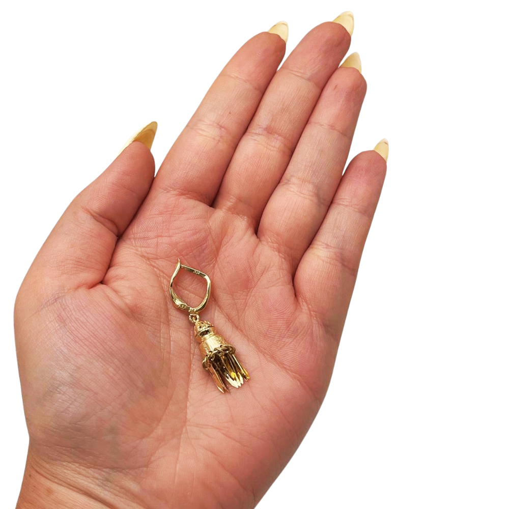 Chandelier Filigree Dangle Earrings in 14K Gold