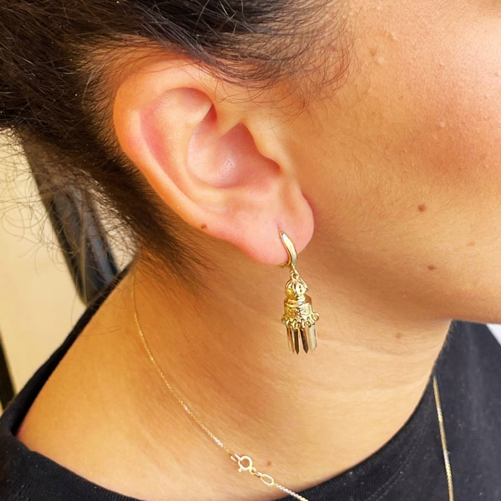 Chandelier Filigree Dangle Earrings in 14K Gold