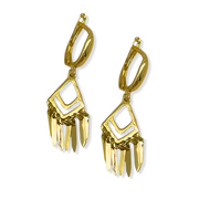 Fringe Dangle Earrings in 14K Solid Gold