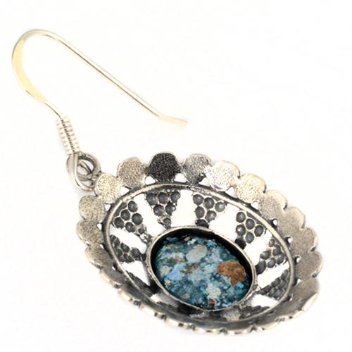 Roman Glass Armor Earrings