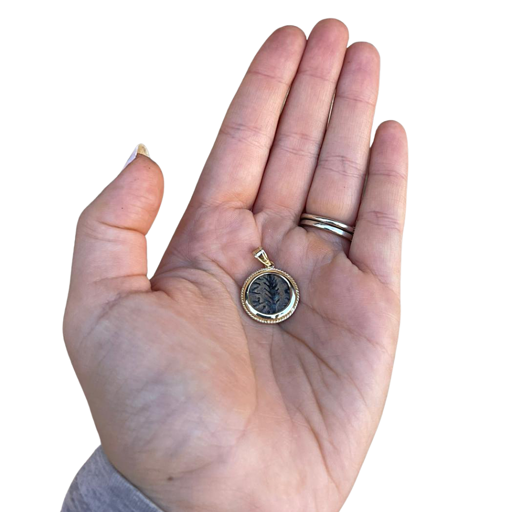 14K Gold Pruta Coin (Roman Procurators Coin) Pendant
