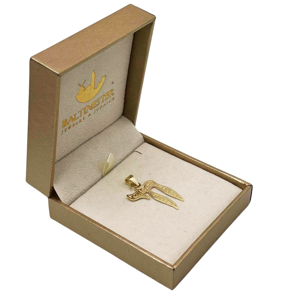 Embellished Chai 14k Yellow Gold Pendant