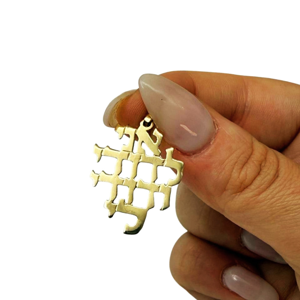 14K Gold Ani L'dodi Pendant