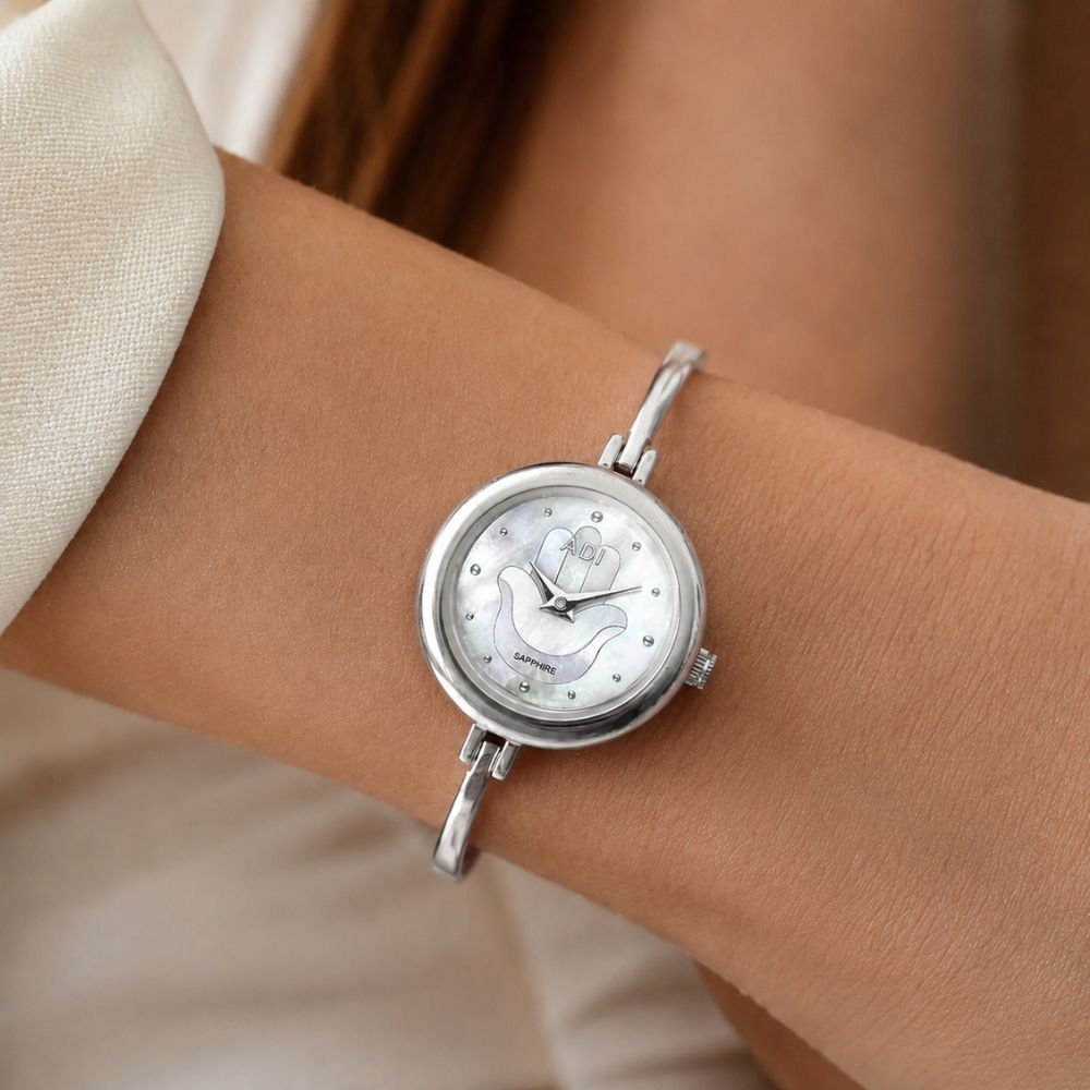 Women's Hamsa Stainless Steel Watch in Silver or Gold Tone