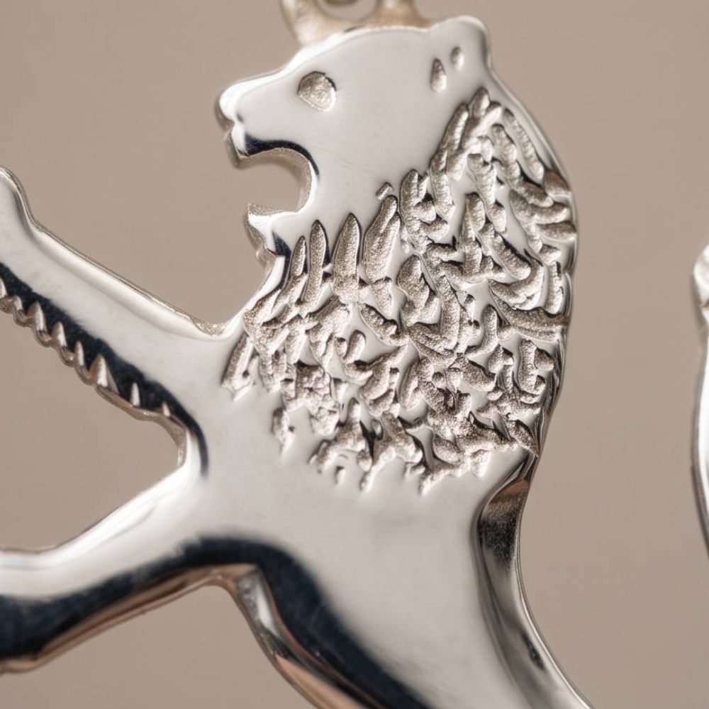 Rising Lion of Judah Pendant in Sterling Silver