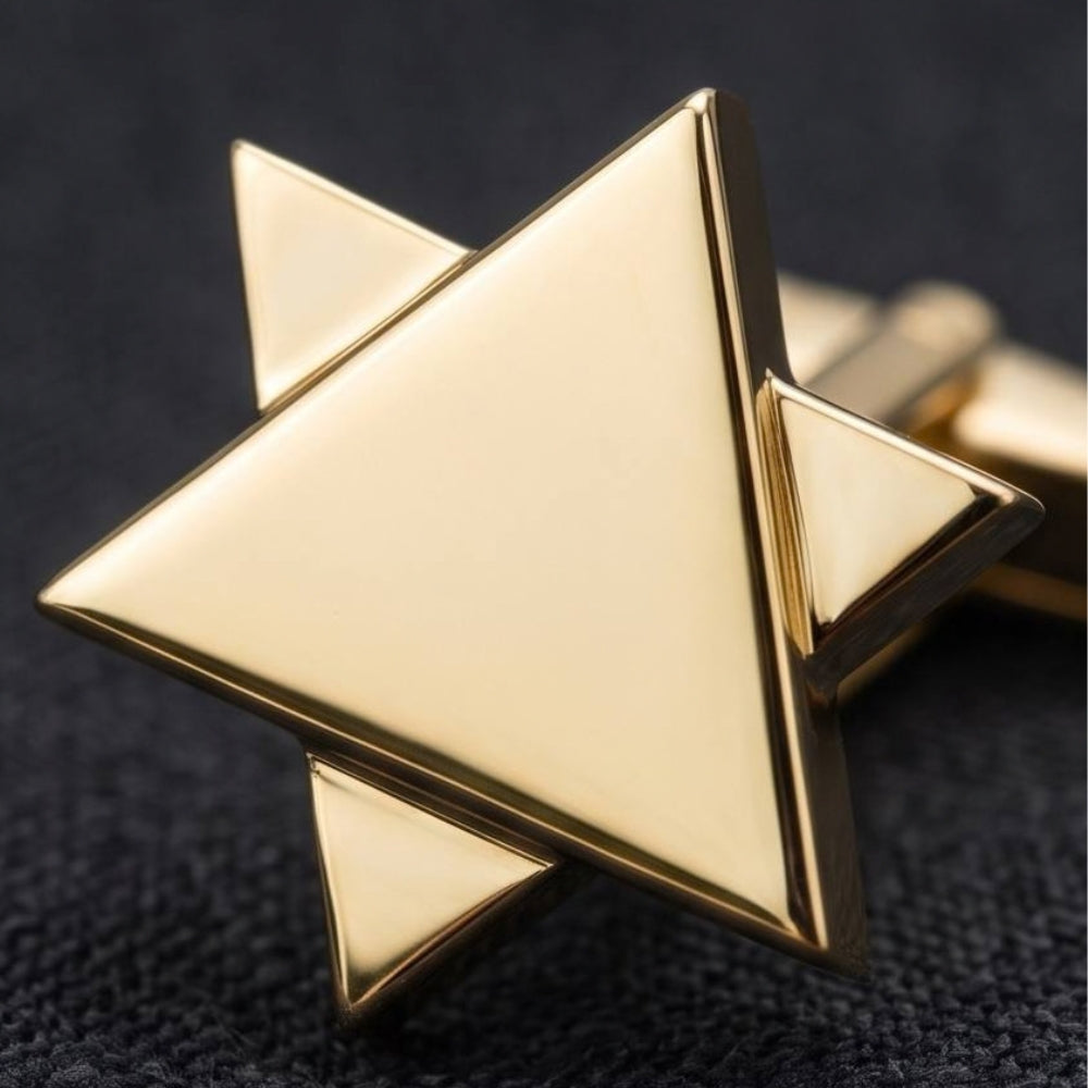 14k Gold Star of David Cufflinks