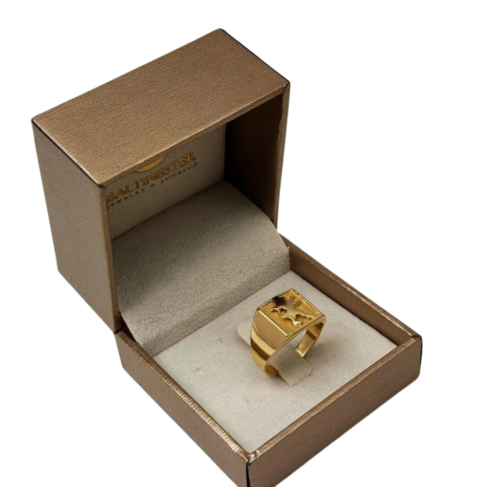 14k Gold Lion of Judah Signet Ring