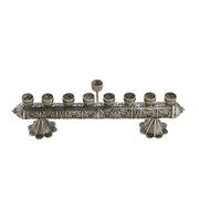 Intricate Sterling Silver Hanukkah Menorah