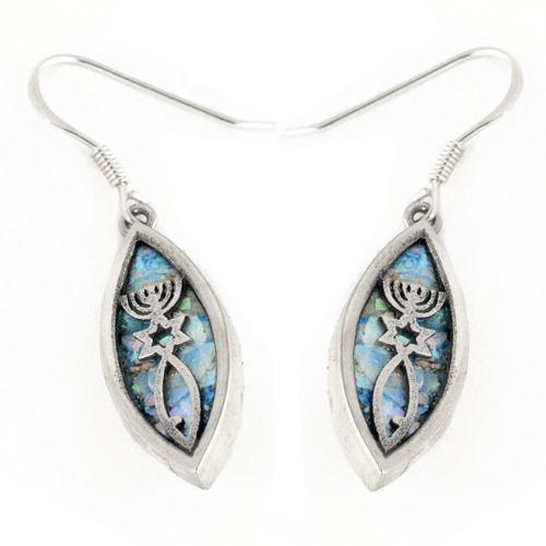 Grafted-In Roman Glass Earrings