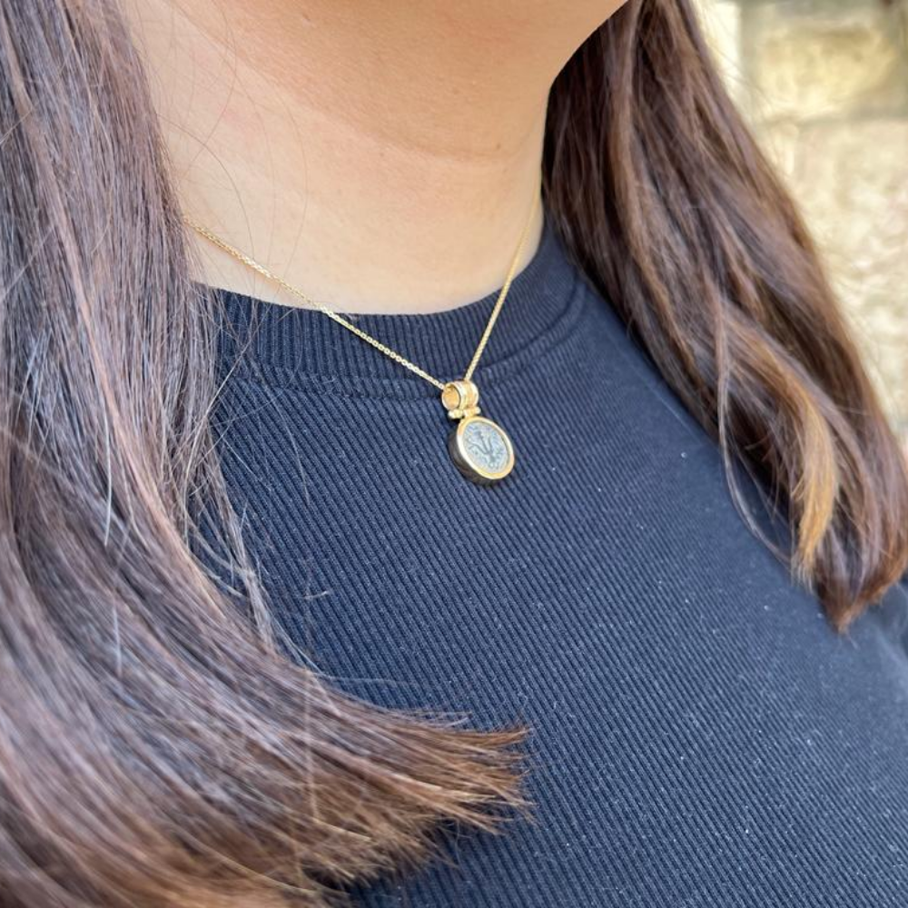 14k Gold Maccabean Coin Pendant