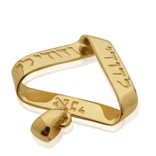 14k Gold Ani L'Dodi Infinity Pendant