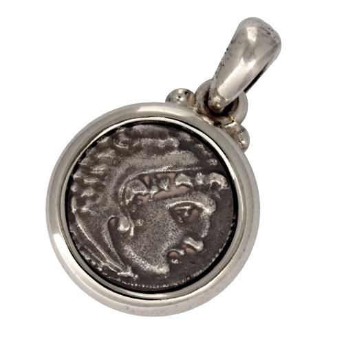 Alexander The Great Coin Pendant in Silver