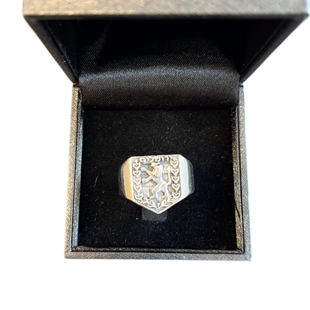 Jerusalem Emblem Signet Ring in Sterling Silver