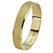 14k Brushed Yellow Gold Wedding Ring