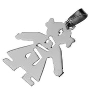 Silver Name Girl Pendant and Chain