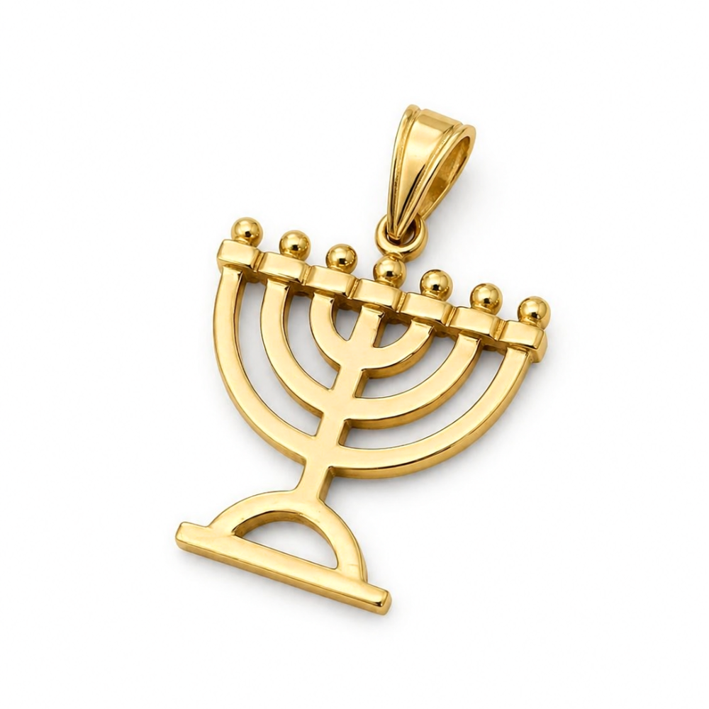 Menorah Pendant in 14k Gold