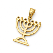 Menorah Pendant in 14k Gold
