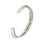 Custom Hebrew Quote Bracelet in Sterling Silver