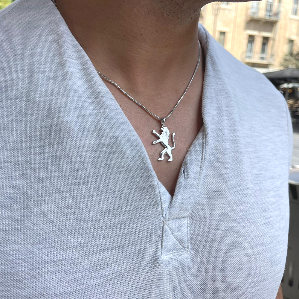 14K Gold Large Lion of Judah Pendant