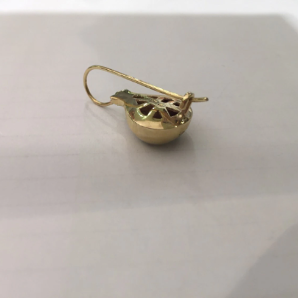 Pomegranate Garnet Earrings in 14K Gold