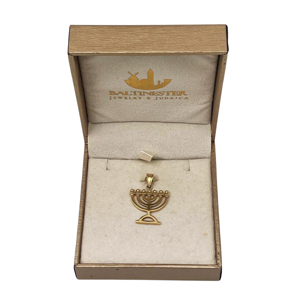Menorah Pendant in 14k Gold