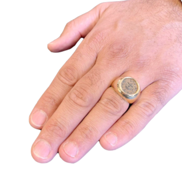 Ancient Masada Coin Ring in 14k Gold