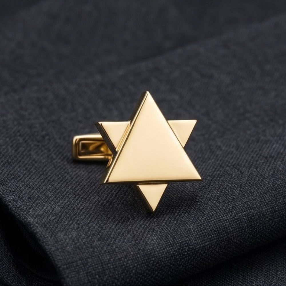 14k Gold Star of David Cufflinks